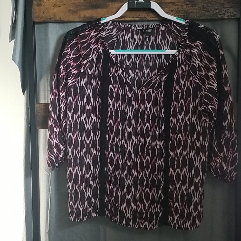 Sheer like new Express blouse